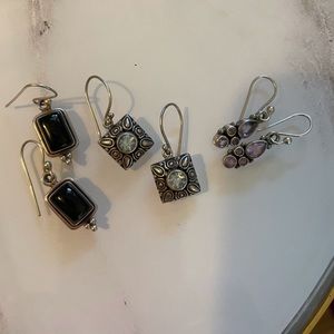 3 pairs of Silver Earrings